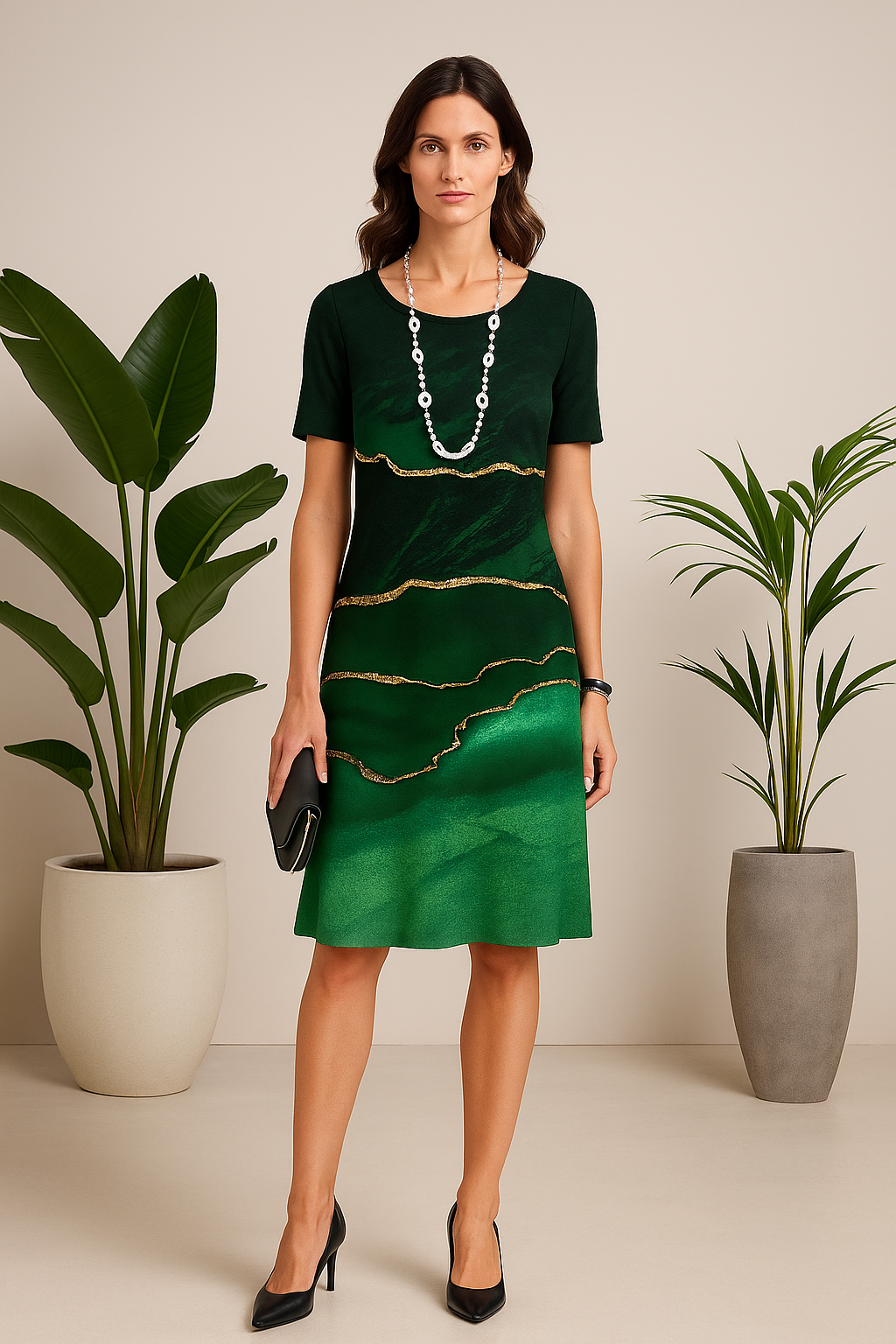 Vestido Estampado Esmeralda