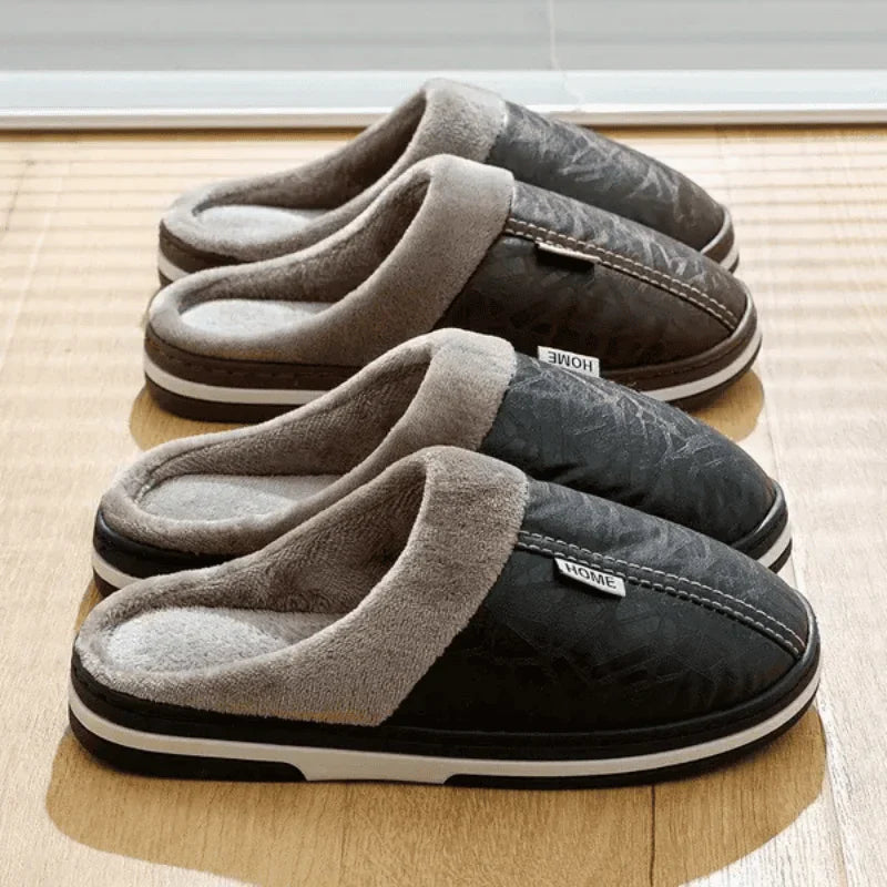 Pantufa de Couro Ortopédica com Forro Peluciado Antiodor