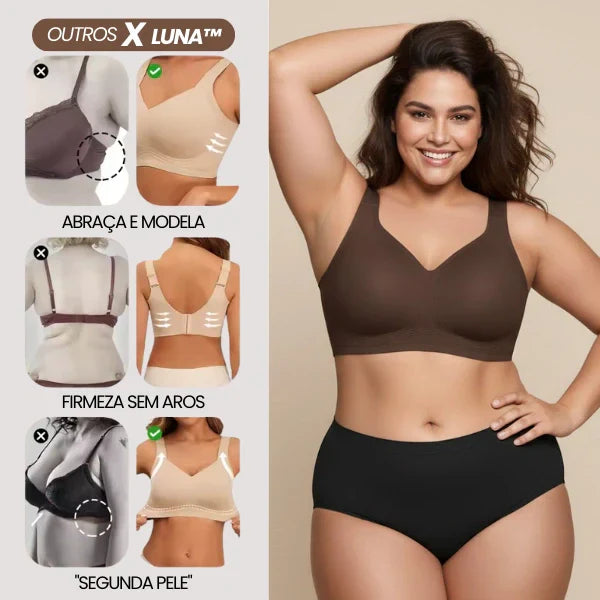 Kit 3 Sutiãs Luna Comfort™ - Sutiã com Efeito Invisível e Zero Marcas